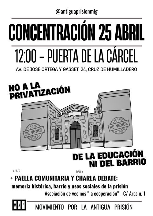 Concentración en la Antigua Prisión + Comida colectiva + charlas debates