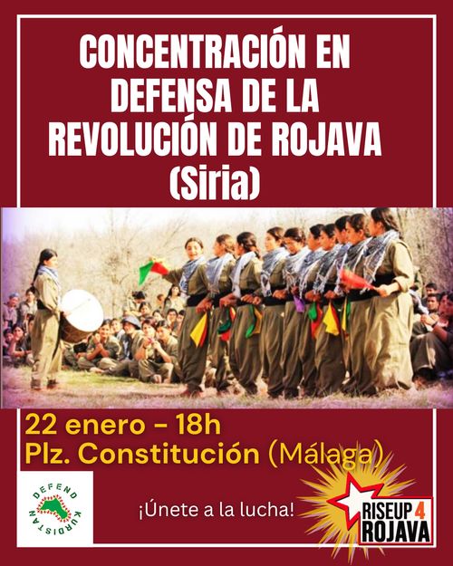 Concentración en defensa de la revolución de Rojava (Siria)