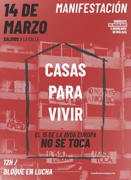 MANIFESTACIÓN El Bloque en Lucha de Avenida Europa 15 #SeQueda