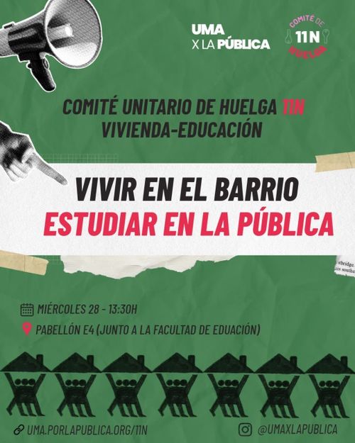 COMITÉ UNITARIO DE HUELGA 11N VIVIENDA-EDUCACIÓN 🫂