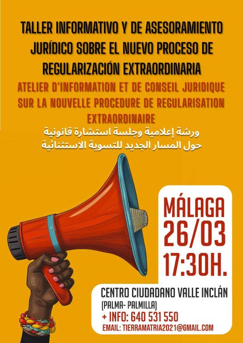Taller Informativo y de asesoramiento jurídico sobre el nuevo proceso de regularización extraordinaria