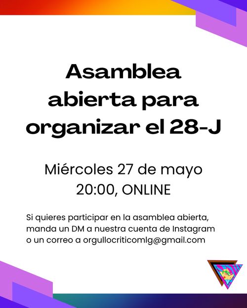 Asamblea abierta para organizar el 28-J
