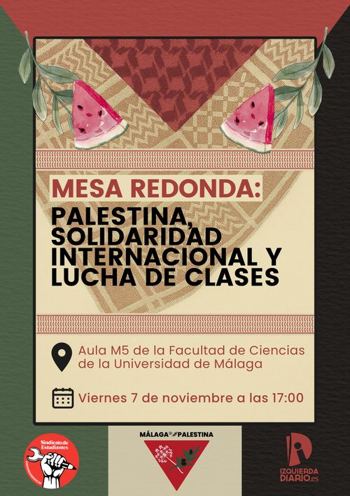 Mesa redonda: PALESTINA, solidaridad internacional y lucha de clases