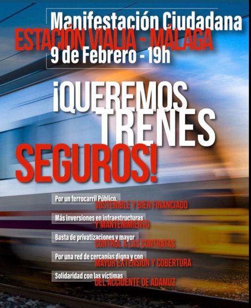MANIFESTACIÓN CIUDADANA: !QUEREMOS TRENES SEGUROS!