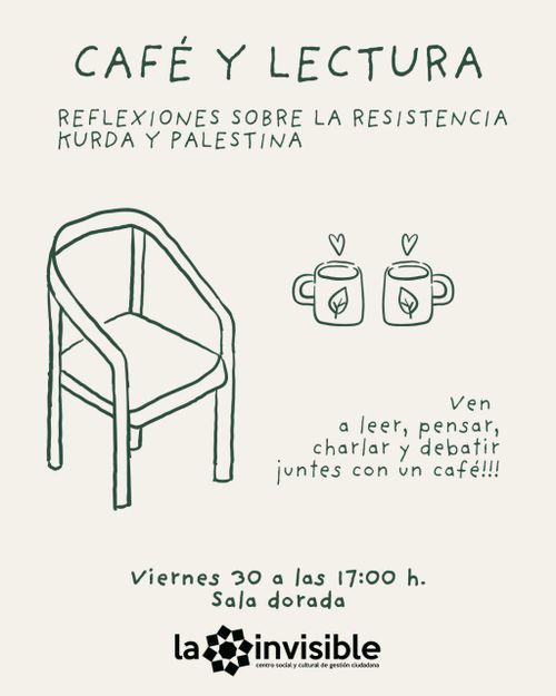 Café y lectura: reflexiones sobre la resistencia kurda y palestina
