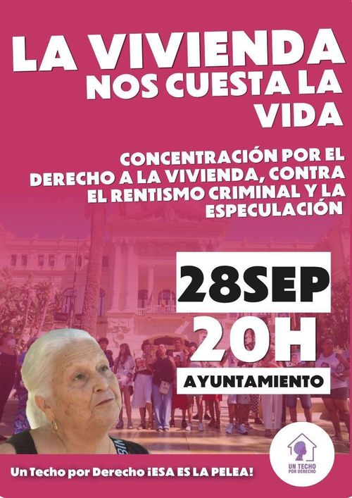 Concentración por el derecho a la vivienda